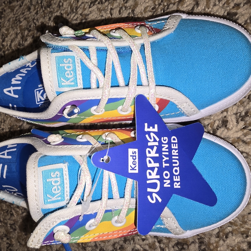 Keds Kids Blue Rainbow Sneakers